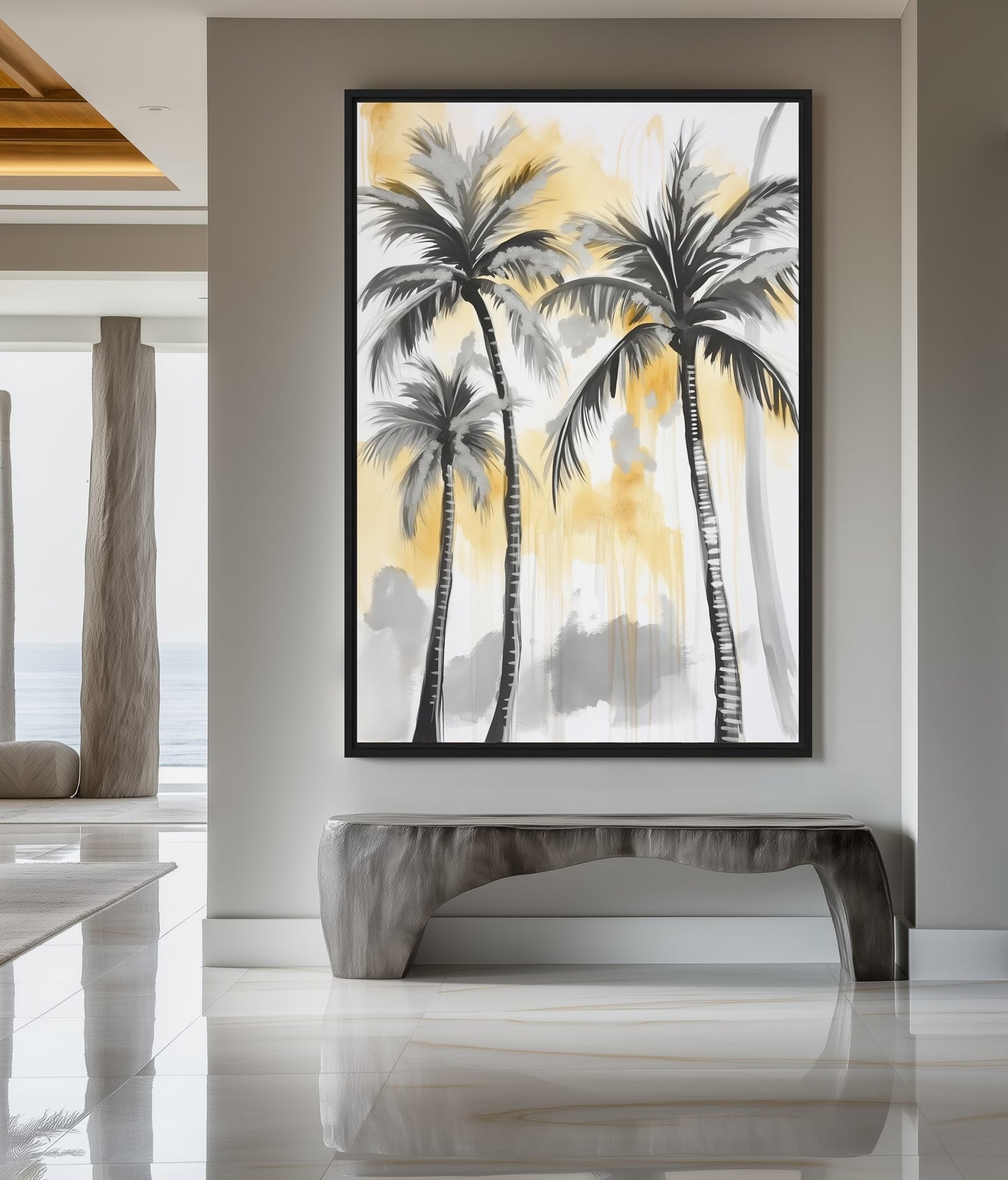 Palm Trees Tropical Art Digital Print