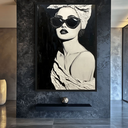 Woman Fashion Art Framed Canvas