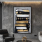 Stack of Books Modern Art Framed Canvas
