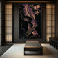 Koi Fish Line Art Framed Canvas