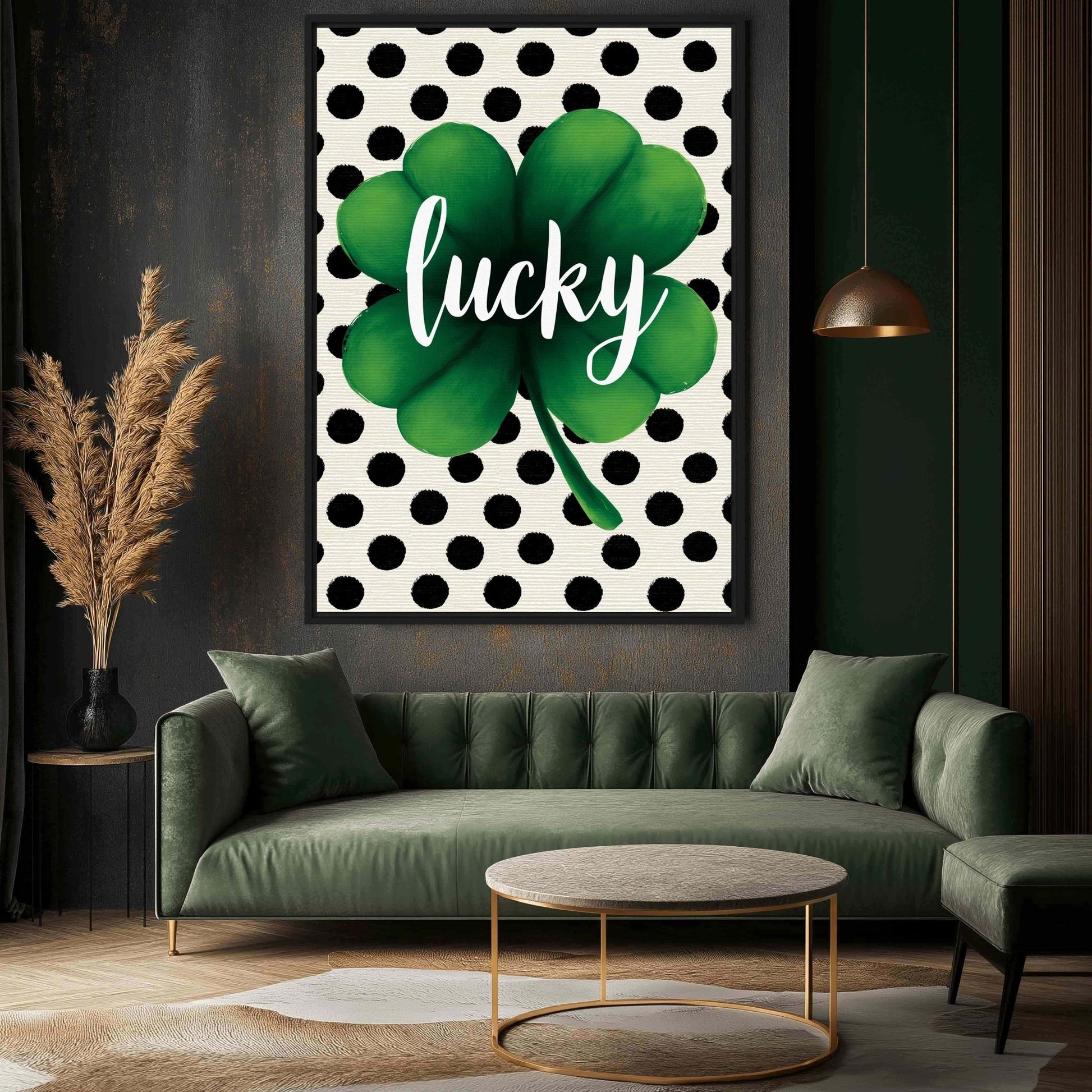 Lucky Clover Typography Art Digital Print - PaintFu