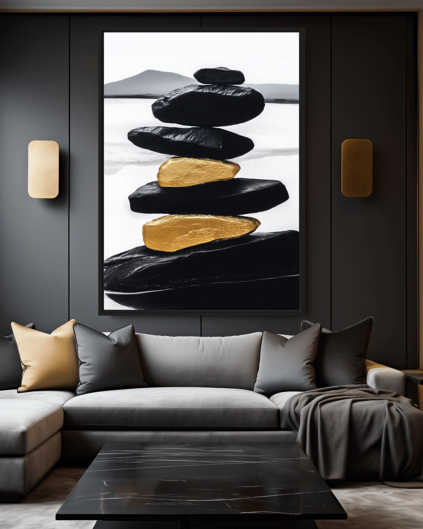 Zen Balancing Stones Digital Print