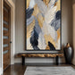 Colorful Feathers Impasto Art Framed Canvas
