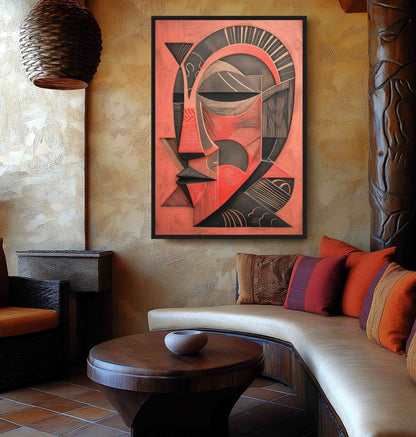 African Mask Cultural Art Framed Canvas - PaintFu