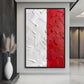 White Red Modern Art Framed Canvas