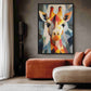 Giraffe Geometric Art Framed Canvas