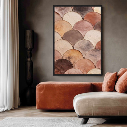 Earthy Pattern Modern Art Framed Canvas - PaintFu