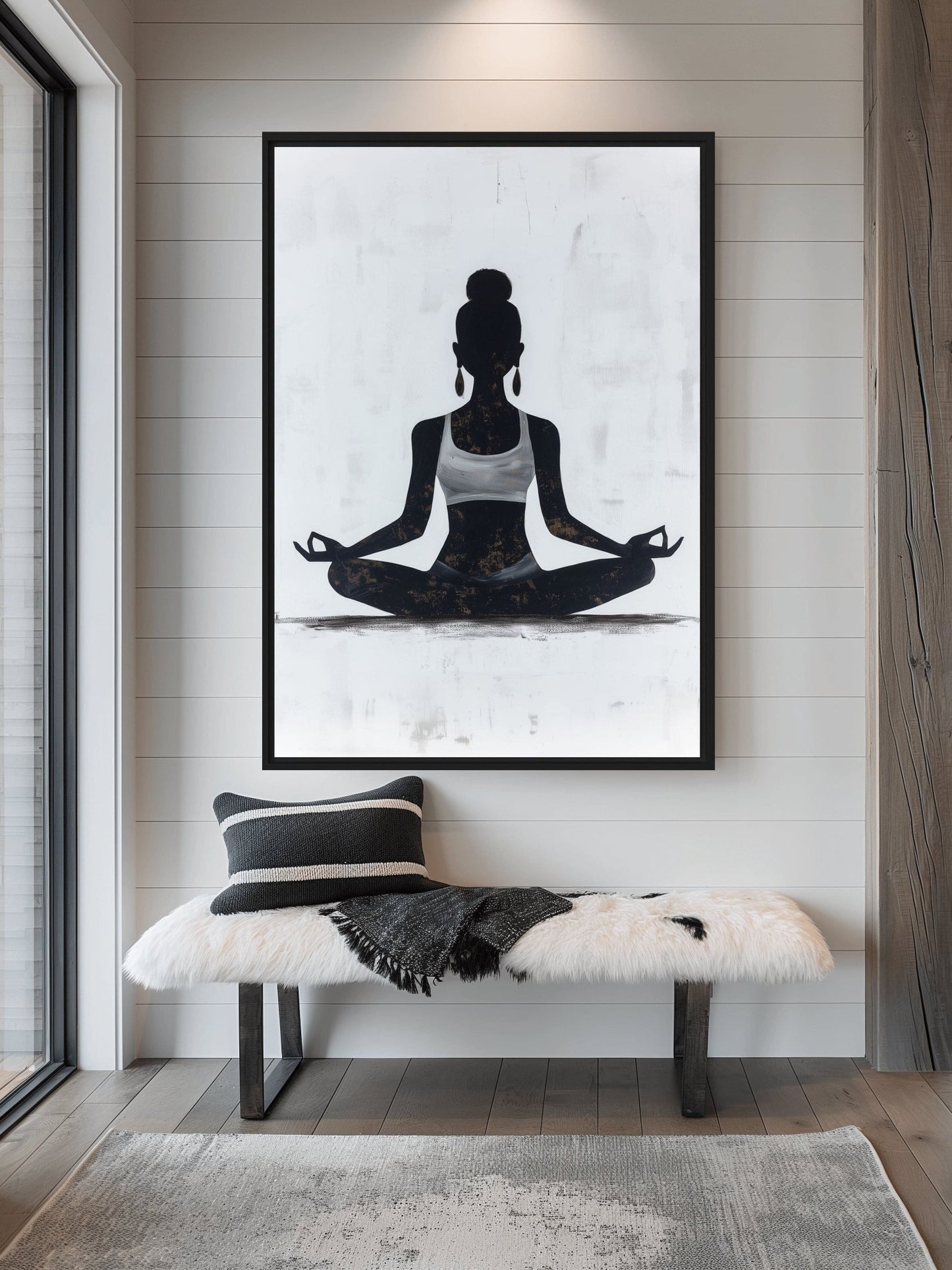 Woman Meditating Mindfulness Art Digital Print