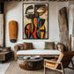 African Essence Abstract Art Framed Canvas