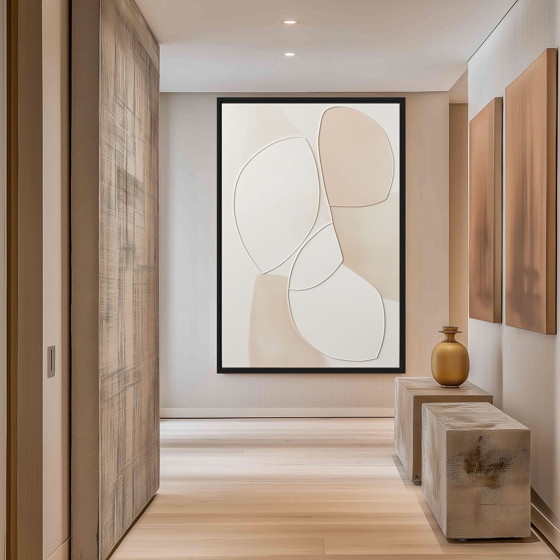 Minimalist Beige Abstract Art Digital Print - PaintFu