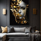 Woman Portrait Geometrical Art Framed Canvas