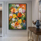 Colorful Floral Art Framed Canvas