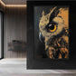 Gold Owl Modern Art Framed Canvas