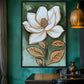 White Magnolia Flower Modern Art Framed canvas - PaintFu