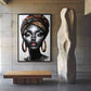 Black Woman Portrait Framed Canvas