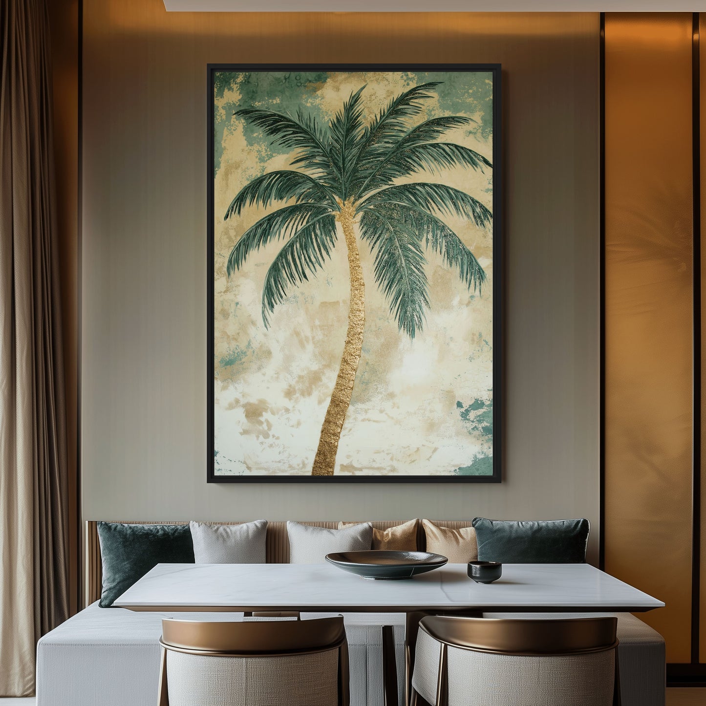 Palm Tree Beach Art Digital Print