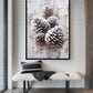 Pine Cones Winter Art Framed Canvas