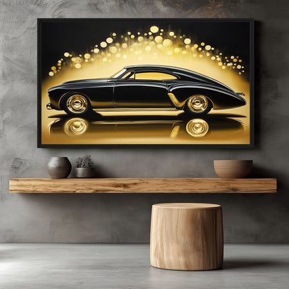 Luxury Retro Car Framed Canvas