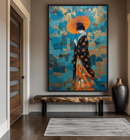 Feminine Geisha Japanese Art Digital Print