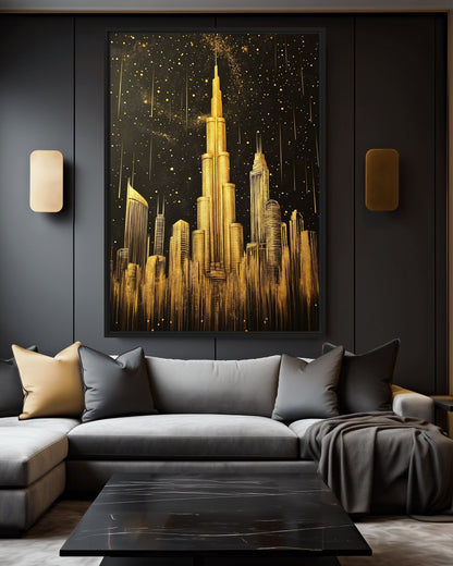 Burj Khalifa Landmark Art Framed Canvas - PaintFu