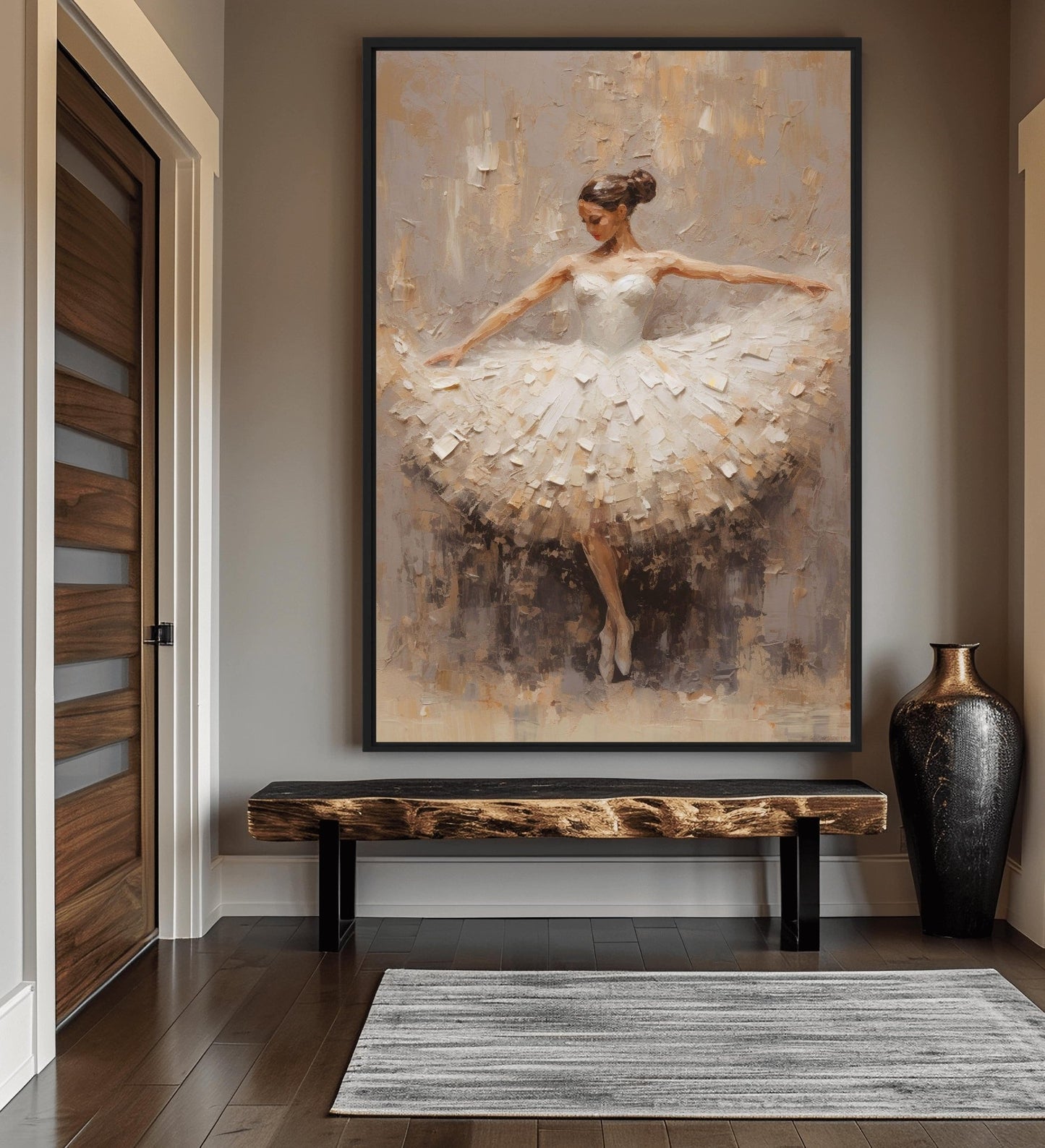 Ballerina Modern Art Framed Canvas