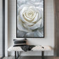 White Rose Floral Art Framed canvas - PaintFu