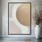 Beige and Gold Modern Art Framed Canvas