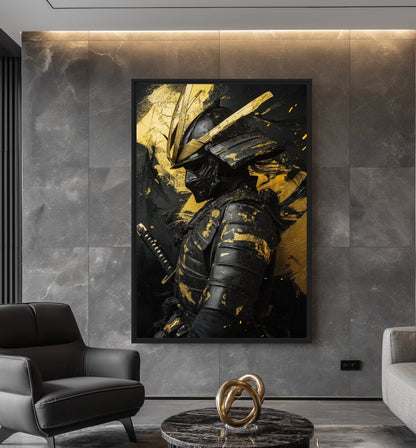 Samurai Warrior Japanese Art Framed Canvas