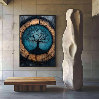 Tree Ring Art Canvas Print Detail | PaintFu