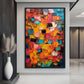 Colorful Impasto Art Framed Canvas