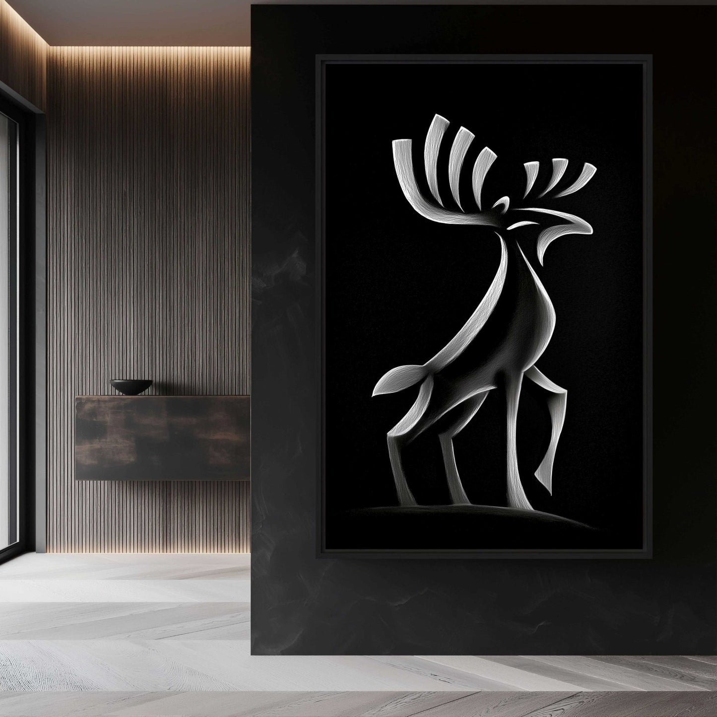 Moose Abstract Art Digital Print - PaintFu