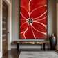 Red Flower Minimalist Art Digital Print