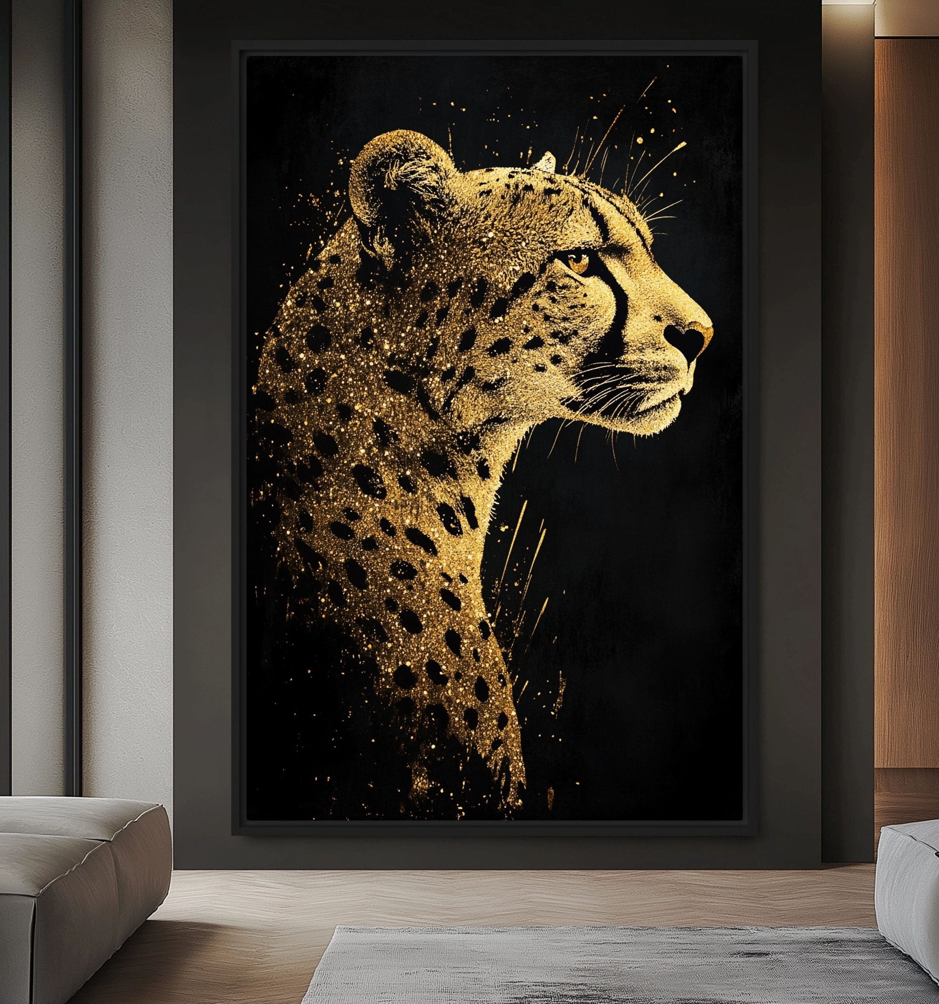 Cheetah Portrait Luxury Art Digital Print