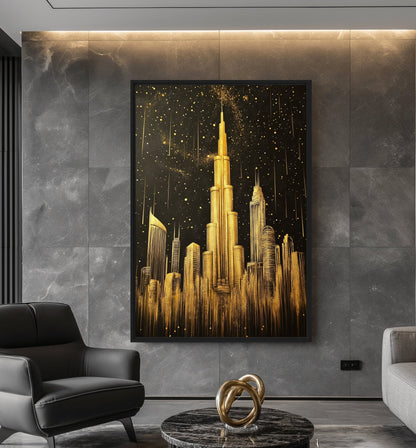 Burj Khalifa Landmark Art Framed Canvas - PaintFu