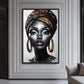 Black Woman Portrait Framed Canvas