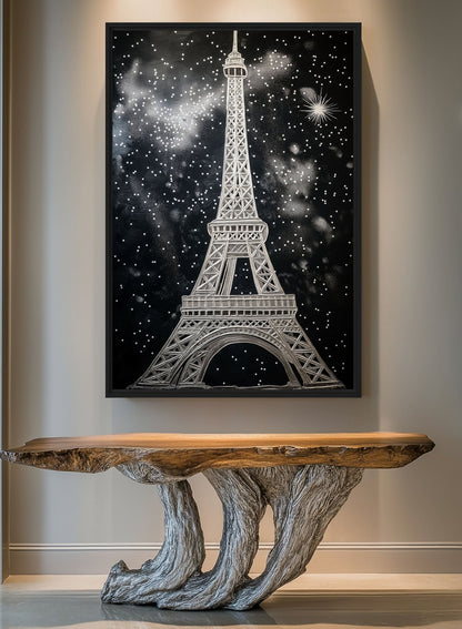 Eiffel Tower Landmark Art Canvas Print Detail | PaintFu