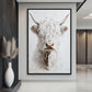 Highland Cow Modern Art Framed Canvas