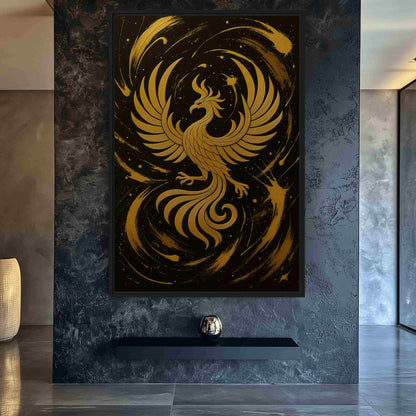 Phoenix Rising Luxury Art Framed Canvas - PaintFu
