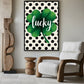 Lucky Clover Typography Art Digital Print - PaintFu