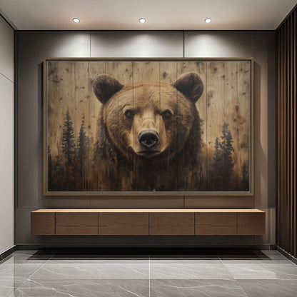 Grizzly Bear Canvas Print Detail | PaintFu