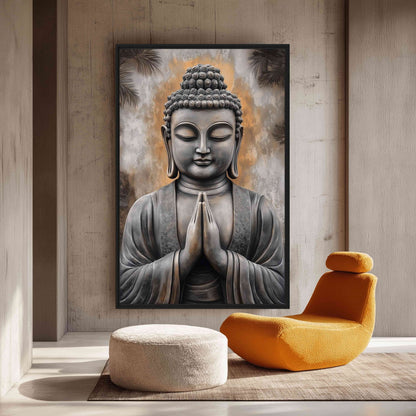 Buddha Zen Wall Art Framed Canvas - PaintFu