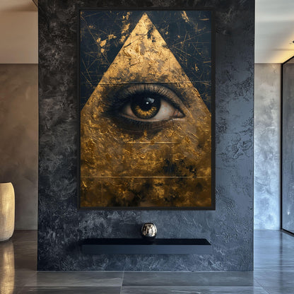 Illuminati Eye Luxury Art Framed Canvas