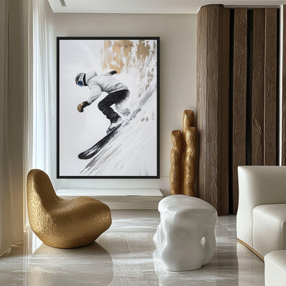 Snowboard Wall Art Framed Canvas