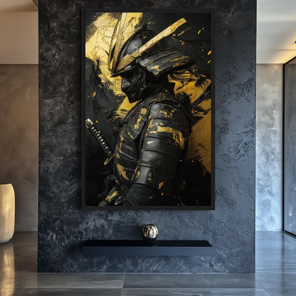 Samurai Warrior Japanese Art Framed Canvas