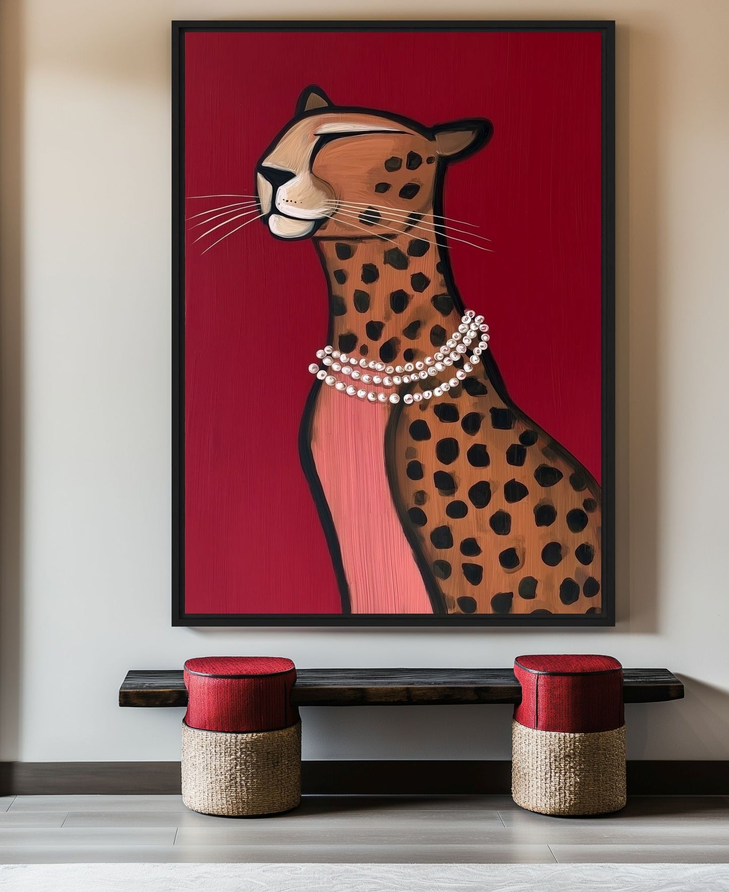 Cheetah Glam Art Framed canvas - PaintFu