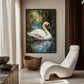 White Swan Fine Art Framed Canvas - PaintFu
