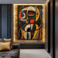 African Abstract Art Framed Canvas