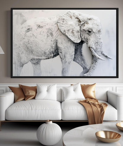 White Elephant Modern Art Digital Print