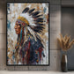 Chief Native American Art Framed Canvas