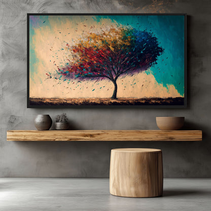 Colorful Tree Modern Art Digital Print